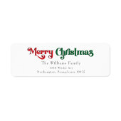 Classic Simple Frohe Weihnachts-Rücksendeadresse
