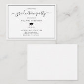 Classic Simple Graduation Party Invitation Insert (Vorne/Hinten)