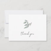 Classic Simple Greenery Orthodox Christliche Beerd Dankeskarte (Vorderseite)