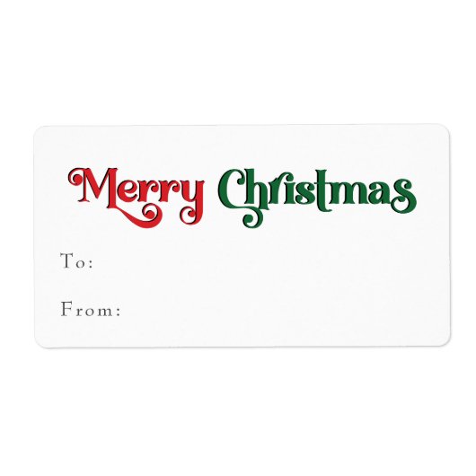 Classic Simple Merry Christmas rechteckiges Gesche (Vorne)