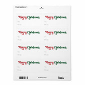 Classic Simple Merry Christmas rechteckiges Gesche (Vorne)