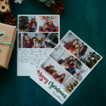 Classic Simple Merry Christmas Vertical 6 Foto Feiertagskarte<br><div class="desc">Feiern Sie die Saison mit dieser einzigartigen, klassischen Merry Christmas Vertikal 6-Foto-Urlaubskarte mit einer Touch Vintagen Charmes. Das minimalistische Design präsentiert eine elegante Rot-Grün-Farbpalette, die den gemütlichen Geist des Winters widerspiegelt. Seine moderne und lustige Anziehungskraft, gepaart mit der traditionellen Formulierung, schafft ein perfektes Gleichgewicht zwischen Kühnheit und Klasse. Die niedliche...</div>