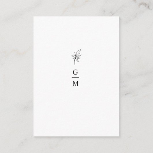 Classic Simple Minimalistisch Dankeschön Einschlie Begleitkarte (Rückseite)