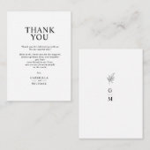 Classic Simple Minimalistisch Dankeschön Einschlie Begleitkarte (Vorne/Hinten)