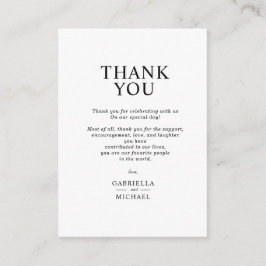 Classic Simple Minimalistisch Dankeschön Einschlie Begleitkarte