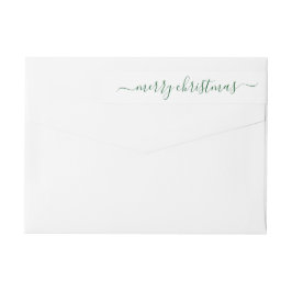 Classic Simple Modern Green Frohe Weihnachtsschrif