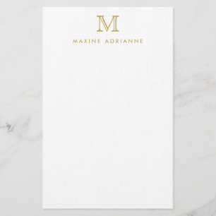 Classic Simple Modern Imitats Gold Monogram Initia Briefpapier