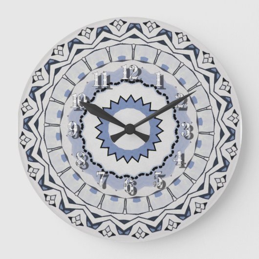 Classic Simple Modern Lines in Grau Colors Große Wanduhr (Vorderseite)