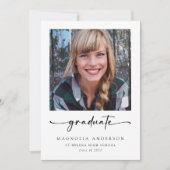 Classic Simple One Foto Abschluss Ankündigung (Vorderseite)