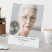 Classic Simple Photo Funeral Table Sign Sockelschild (In Situ)