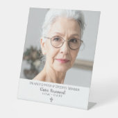 Classic Simple Photo Funeral Table Sign Sockelschild (Vorderseite)