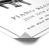 Classic Simple Piano Weißes Rezept Poster (Ecke)