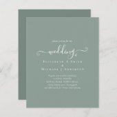 Classic Simple SAGE GREEN Wedding Budget (Vorne/Hinten)