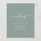 Classic Simple SAGE GREEN Wedding Budget (Vorderseite)
