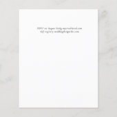 Classic Simple Schwarz-weiß Wedding Budget Flyer (Hinten)