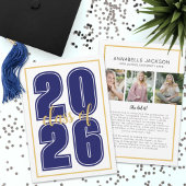 Classic Simple Script Graduate Foto Abschluss Ankündigung