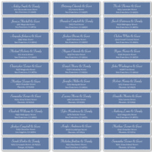 Classic Simple Script Wedding Guest Names Aufkleber