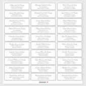 Classic Simple Script Wedding Guest Names Aufkleber (Blatt)