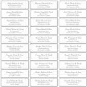 Classic Simple Script Wedding Guest Names Aufkleber (Vorderseite)