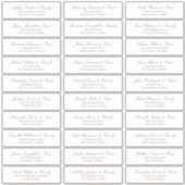 Classic Simple Script Wedding Guest Names Aufkleber (Vorderseite)