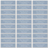 Classic Simple Script Wedding Guest Names Aufkleber (Vorderseite)