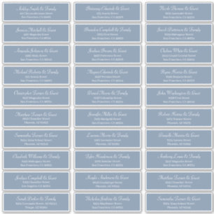 Classic Simple Script Wedding Guest Names Aufkleber