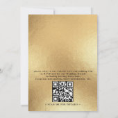 Classic Simple Shell Gold Elegant QR Code Wedding Einladung (Rückseite)