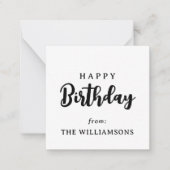 Classic Simple Typografy Happy Birthday Gruß Mitteilungskarte (Vorderseite)