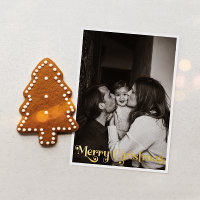 Classic Simple Vertical Foto Frohe Weihnachten Gol
