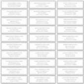 Classic Simple Wedding Guest Names Aufkleber (Vorderseite)