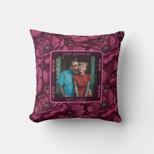 Classic Simple Wedding Throw Kissen (Vorderseite)