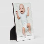Classic Simple White Gradient New Baby Foto Easel Fotoplatte (Seite)
