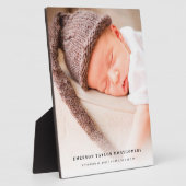 Classic Simple White Gradient New Baby Foto Easel Fotoplatte (Seite)