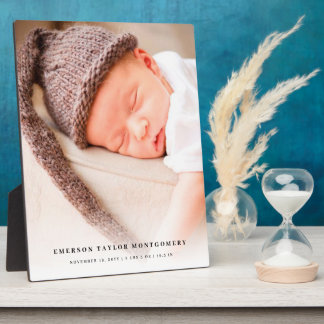 Classic Simple White Gradient New Baby Foto Easel Fotoplatte