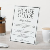 Classic Simple White House Guide Gästekonzept Sockelschild (In SItu)