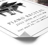 Classic Simple White Piano Erwägungsgrund Foto Pos Poster (Ecke)