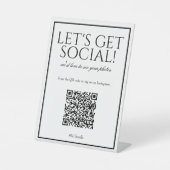 Classic Simple White QR Code Social Media Sockelschild (Vorderseite)