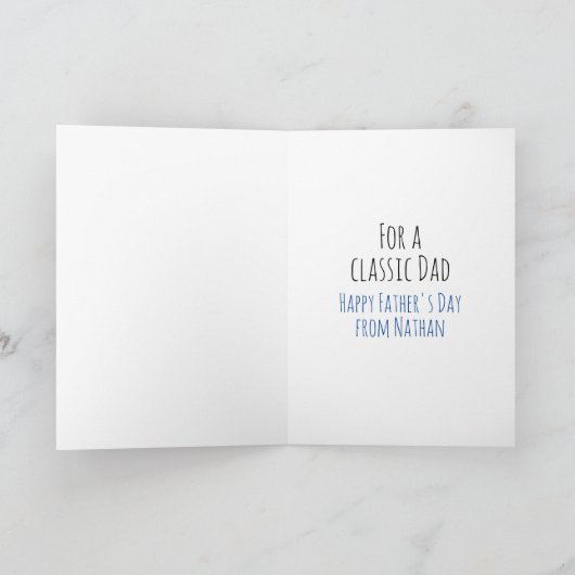 CLASSIC SIVENTIES CAR VATER'S DAY CARD KARTE (Innenseite)