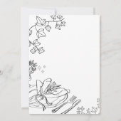 Classic Sketch Table Setting Ramadan Iftar Dinner Einladung (Rückseite)