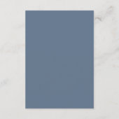 Classic Slate Blue Ornately Framed Wedding Begleitkarte (Rückseite)