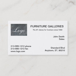 Classic Slate Gray Logo Business Cards Visitenkarte