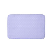 Classic Small Periwinkle White Polka Dots Muster Badematte (Vorderseite)