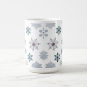 Classic Snowflake Silhouettes Pattern Christmas Kaffeetasse (Mittel)