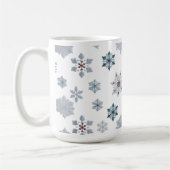 Classic Snowflake Silhouettes Pattern Christmas Kaffeetasse (Links)
