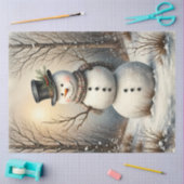 Classic Snowman in Winter | Vintage Christmas Seidenpapier (Basteln)