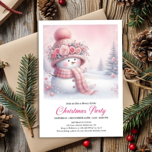 Classic Snowy Forest Kids Digital Download Christm Einladung