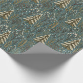 Classic Snowy Winter Forest Trees Art Pattern Geschenkpapier (Ecke)
