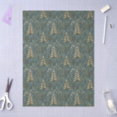 Classic Snowy Winter Forest Trees Art Pattern Seidenpapier (Basteln)