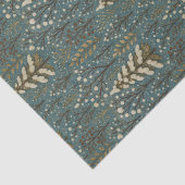 Classic Snowy Winter Forest Trees Art Pattern Seidenpapier (Detail)