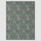 Classic Snowy Winter Forest Trees Art Pattern Seidenpapier (Vorderseite)